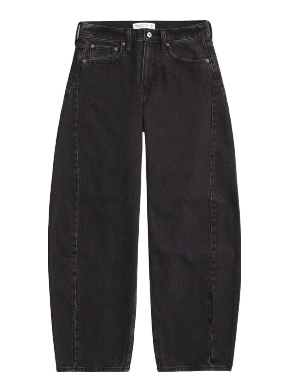 CURVE LOVE • Black High-Waist Wide-Leg Women Jeans